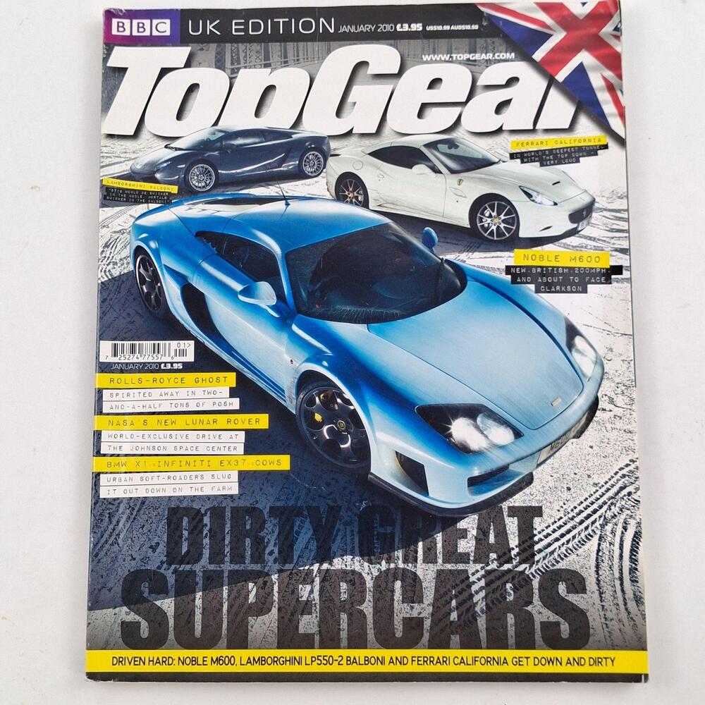 BBC Top Gear Magazine January 2010 Dirty Great Supercars Noble M600 UK Edition